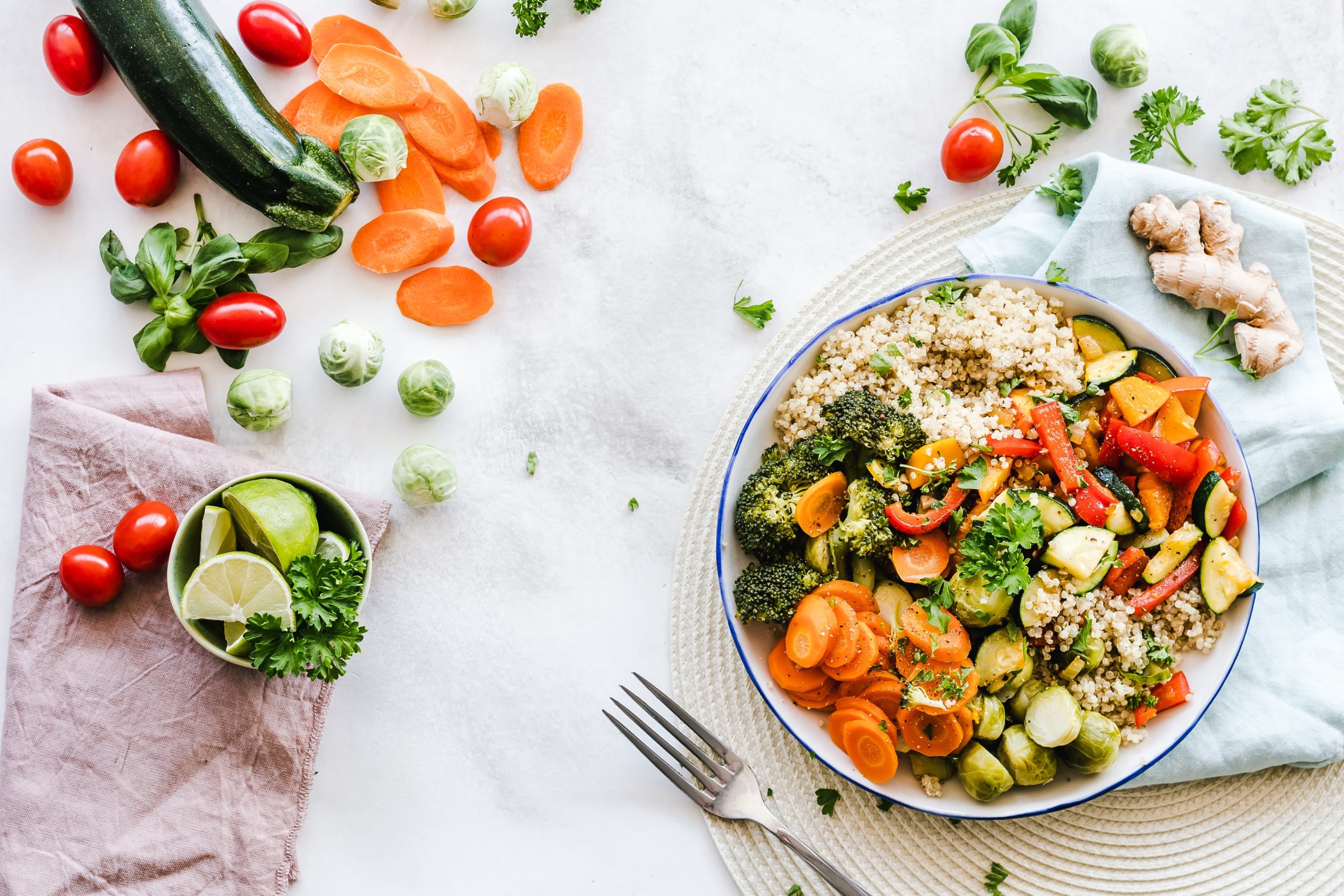 nutrient rich vegetables on table